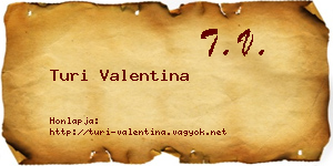 Turi Valentina névjegykártya